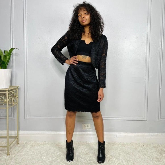 90s Vintage skirt‎ suit set - Picture 1 of 4